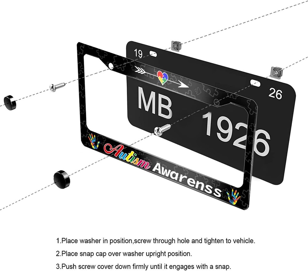 Autism Awareness License Plate Frame