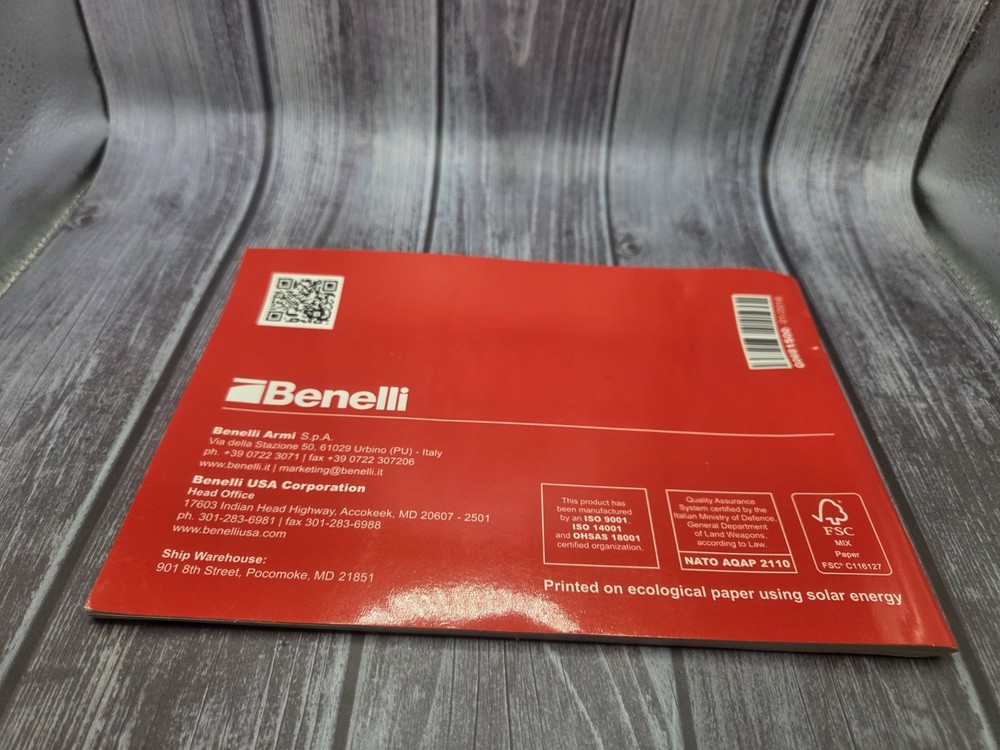 Original BENELLI INSTRUCTION BOOK Super Black Eagle 3 Owners Manual