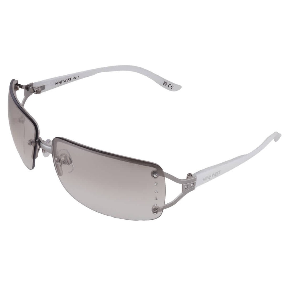 Nine West S04601RDF022 Silver Rectangular Ladies Sunglasses 10270086.LTS BLK