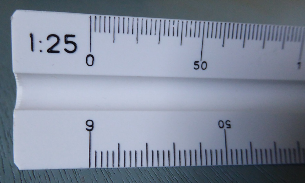 Faber Castell 153-A Architect Engineering Triangle Drafting Scale Ruler W/ Case