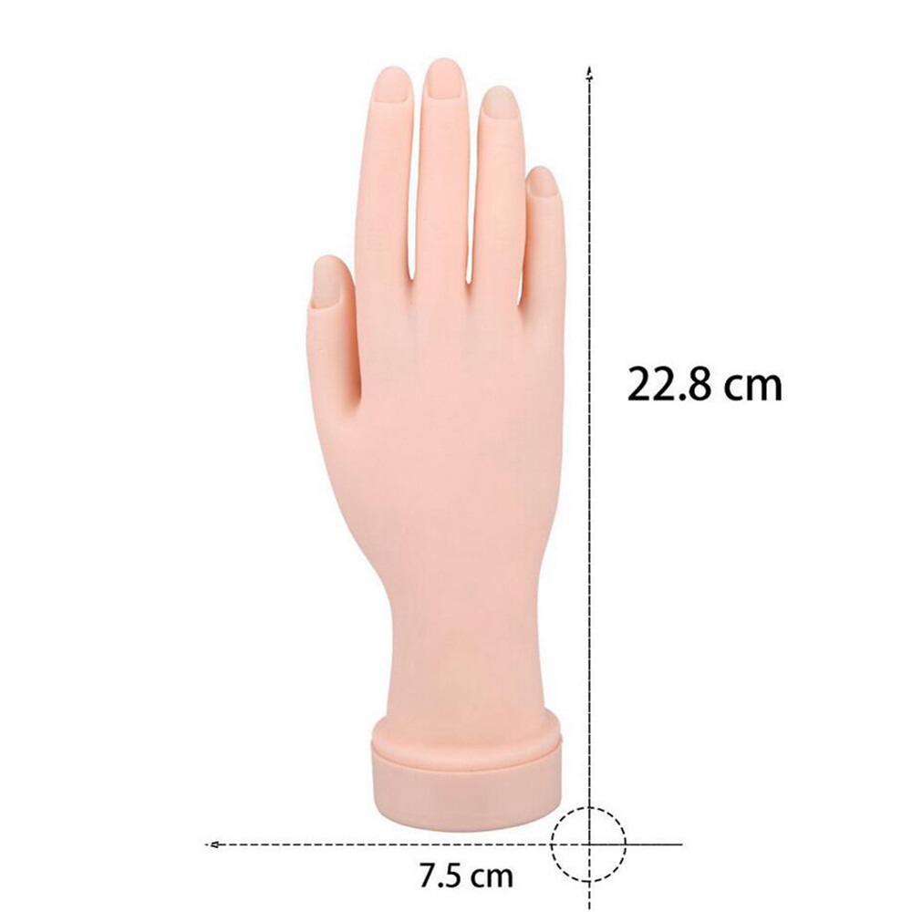 Pro Practice Nail Art Hand Soft Training Display Model Hands Flexible Silicone