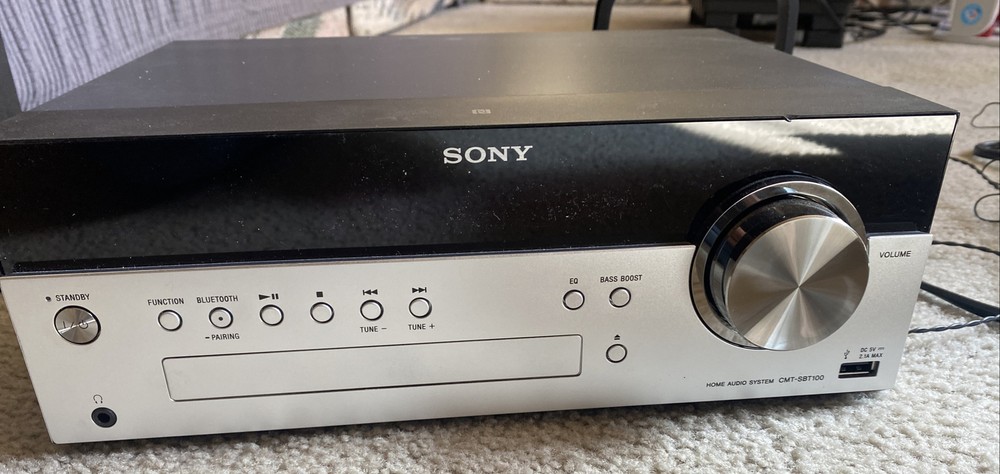 Sony HCD-SBT100 Bluetooth Micro Music System & Speakers (Tested & Working) Clean