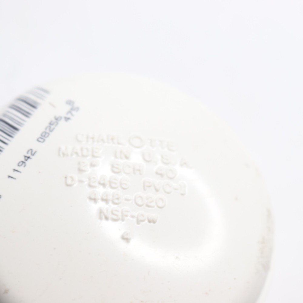 Charlotte Pipe & Foundry Cap Sch 40 Pvc White 2"Fpt