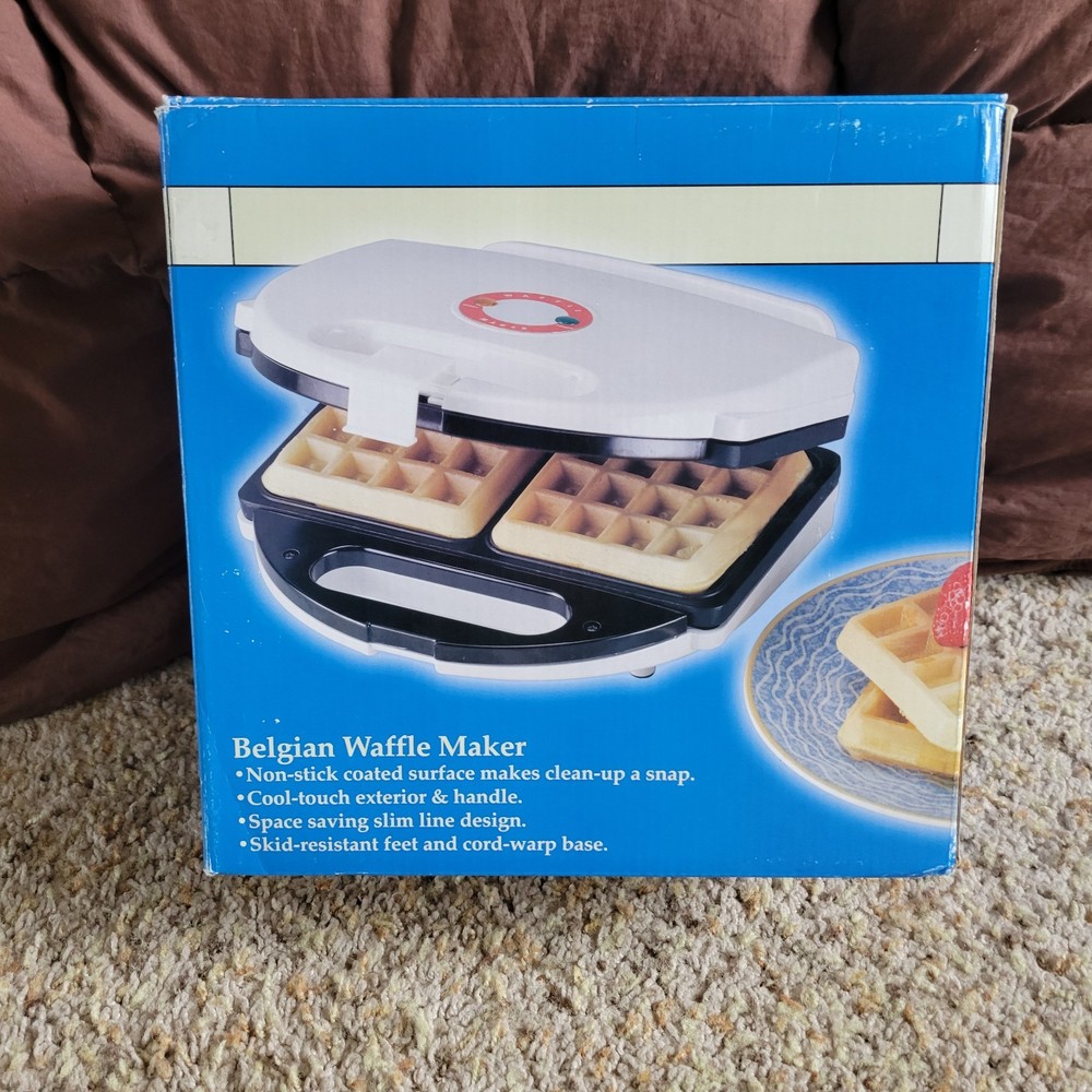 Belgian Waffle Maker Model TSK-245W w/ Original Box & Instruction Manual Walmart