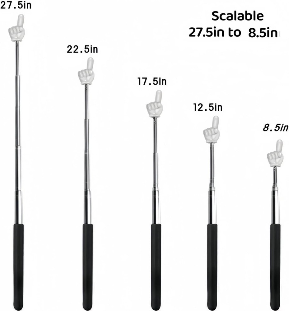 Retractable Teachers Classroom Hand Pointer, Extendable Pointer Finger Pink