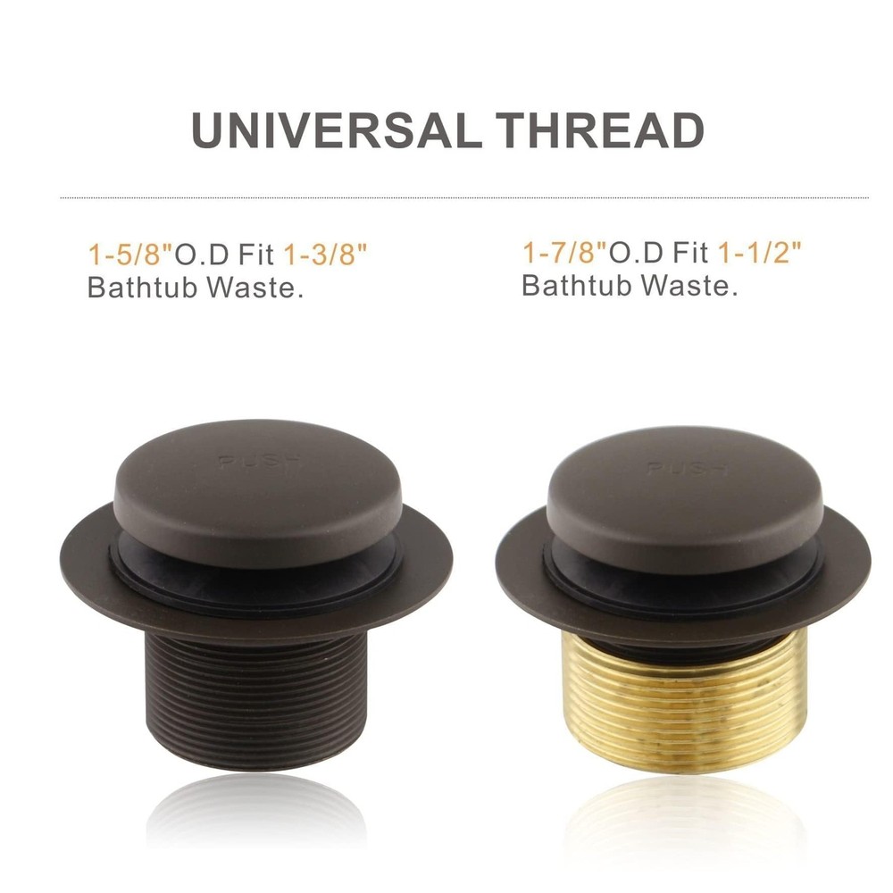 Bronze Tip Toe Bathtub Tub Drain Conversion Kit Assembly, Wellup Orb