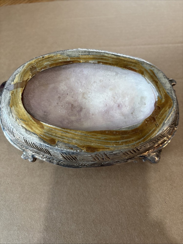 Vintage Silver Metal Fruit Bowl