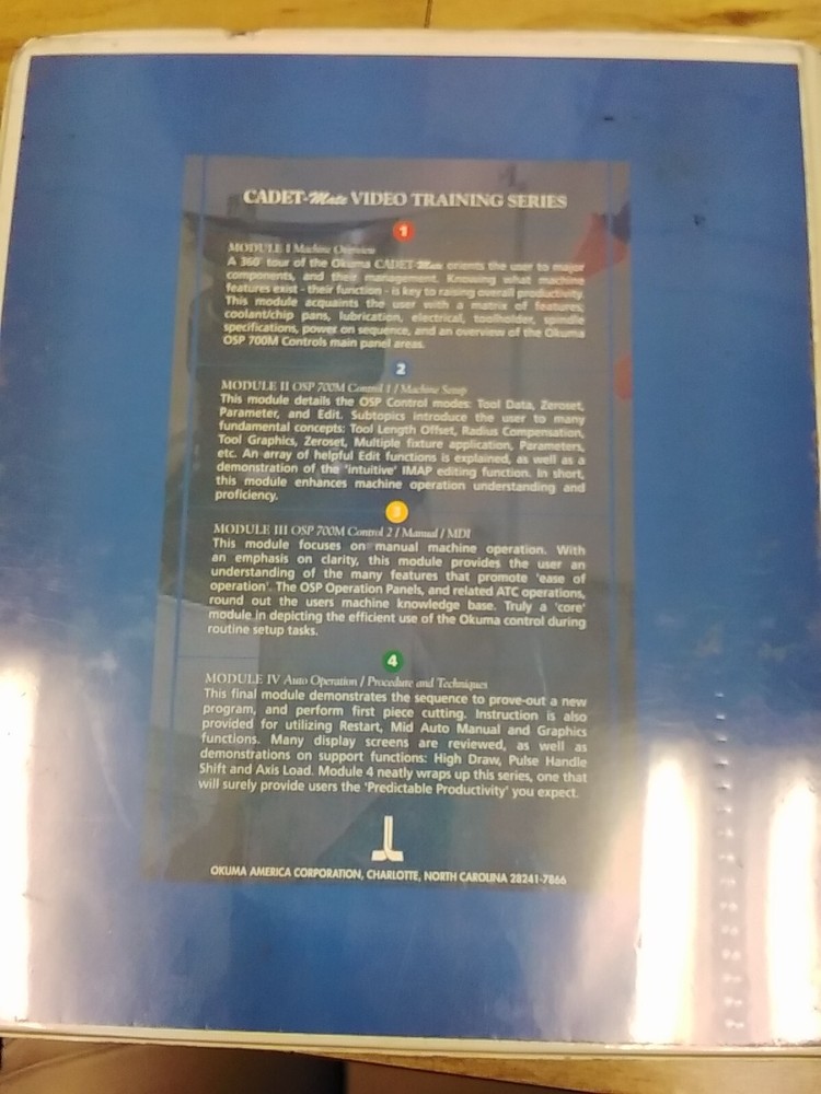 Okuma Cadet-Mate Video Training Series