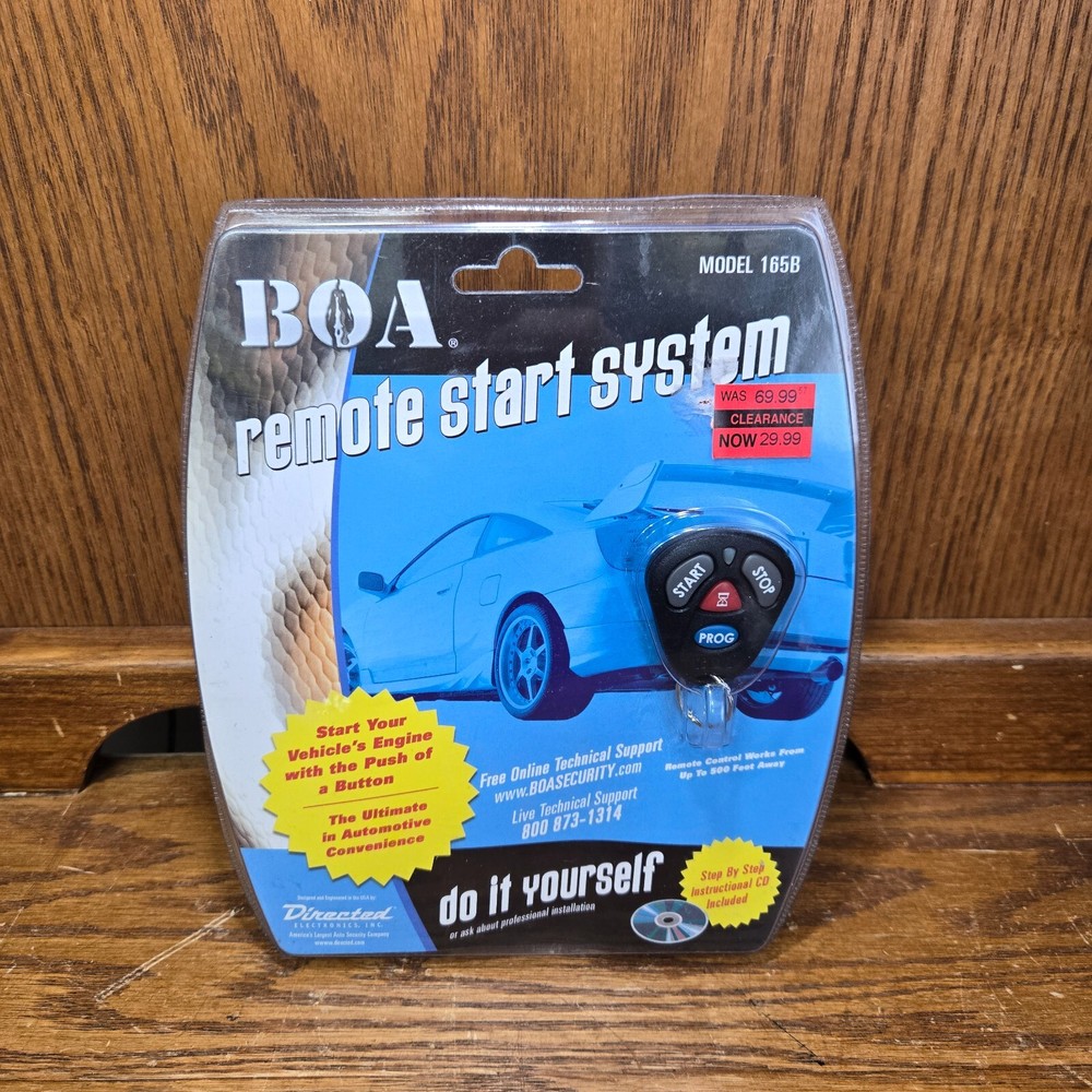 Boa Remote Start System Model 165B DIY CD Instructions Easy Install Sealed Box