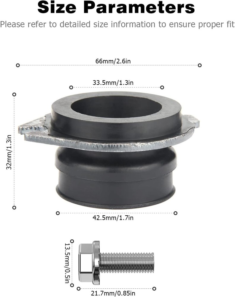 Garbage Disposal Parts Flex Coupler Replacement for InSinkErator Black