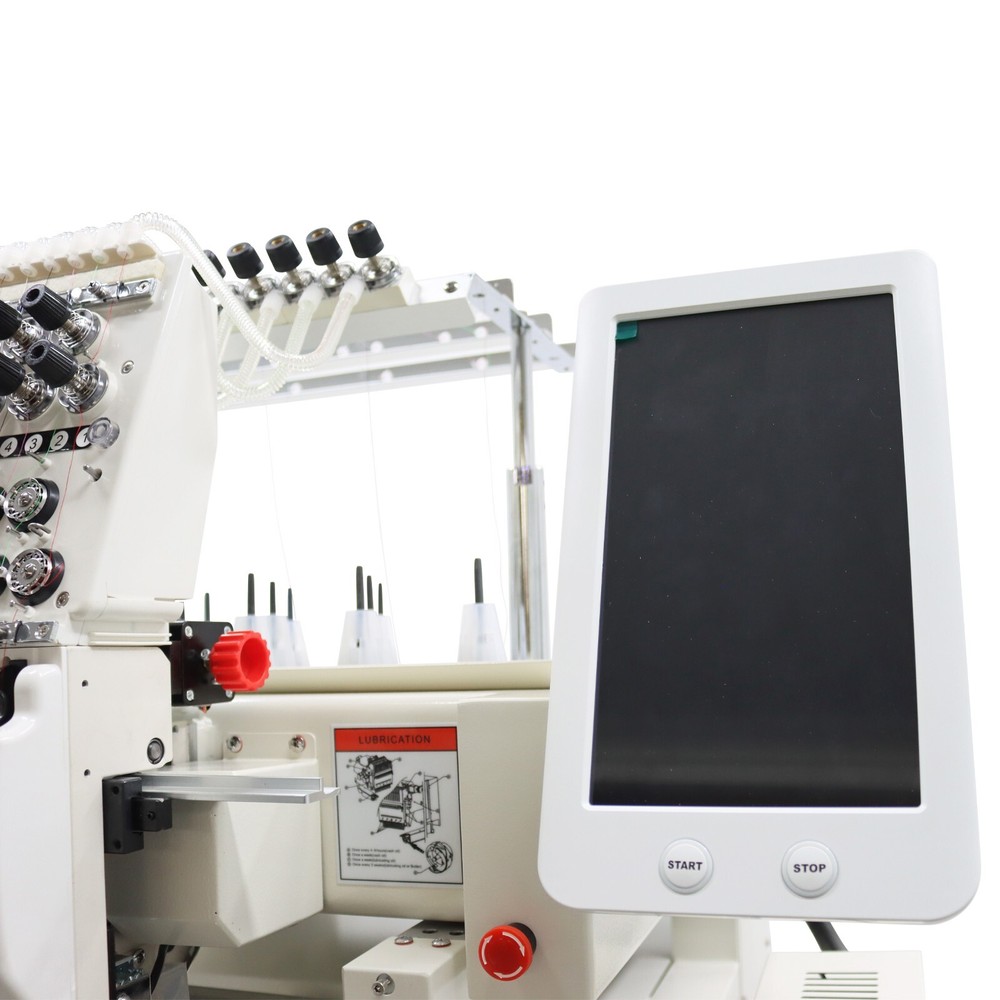 12 Needle Single Head Auto Embroidery Machine Computerized Sewing 110-220V