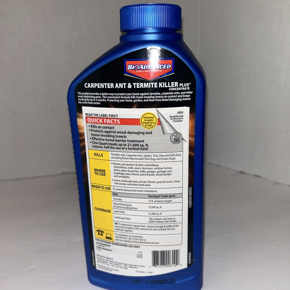 BIOADVANCED Carpenter Ant & Termite Killer Plus Concentrate 40oz. Makes 480 Gal.
