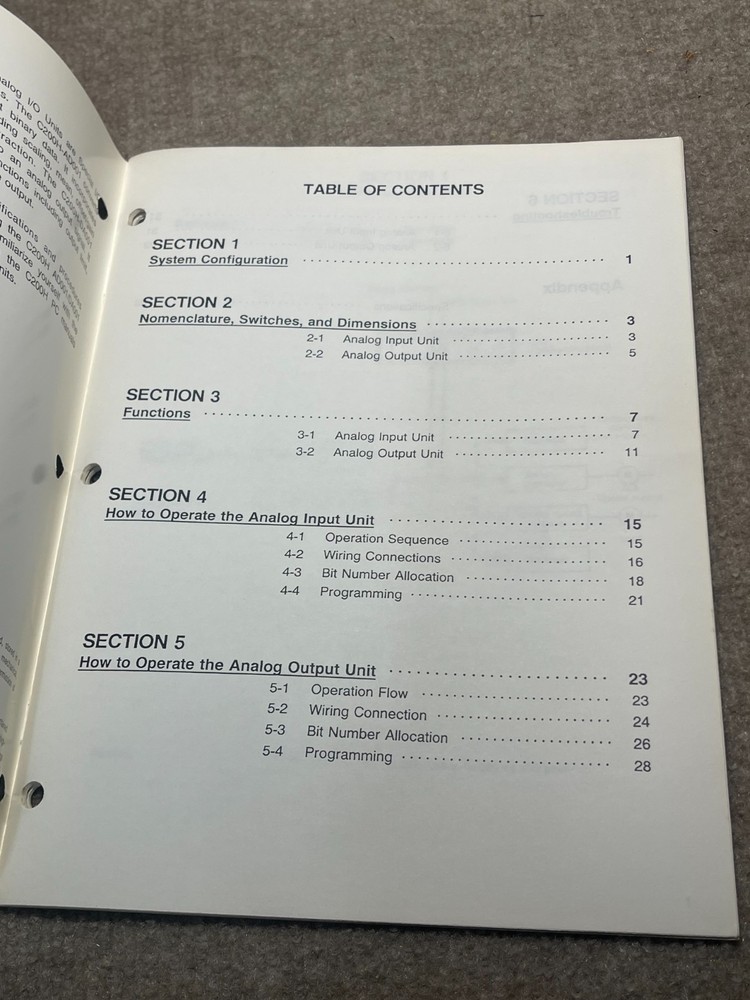 OMRON Sysmac C200H Analog I/O Units Operation Guide