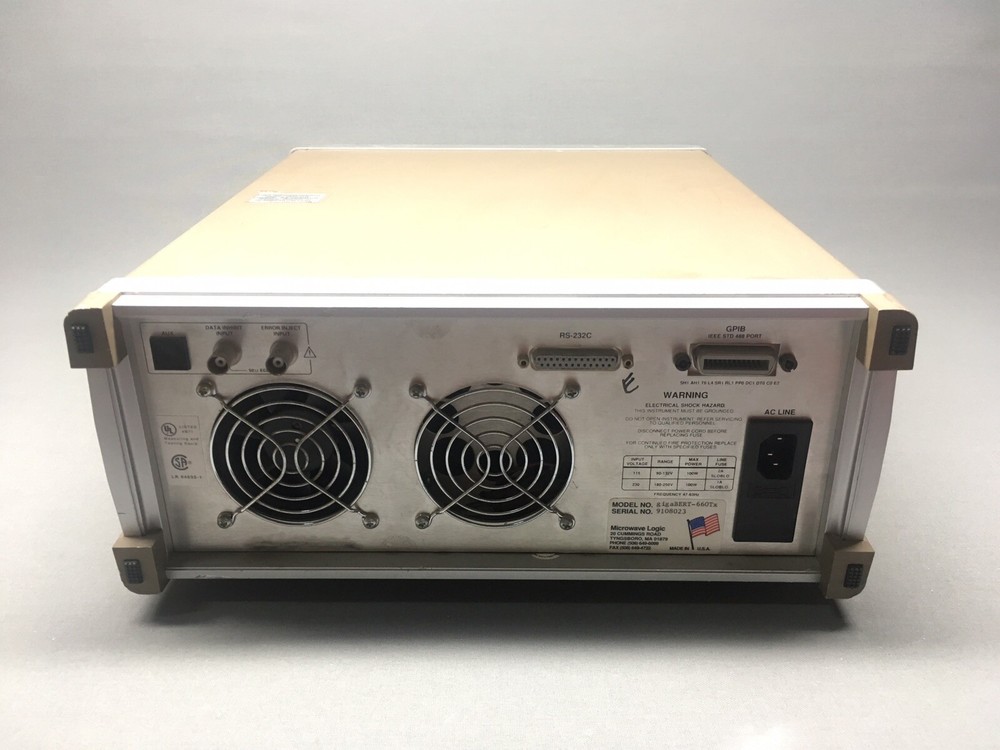 MicroWave Logic Model gigaBERT-660 Tx Error Rate Tester Analyzer