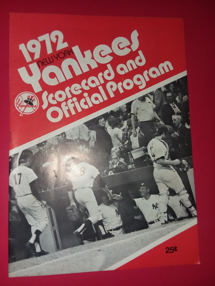 1972 NY Yankees Scorecard and Official Program (Unmarked)