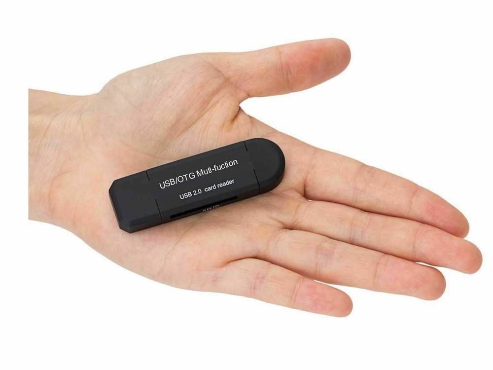 Micro USB OTG to USB 2.0 Adapter SD/Micro SD Card Reader With Standard USB Male