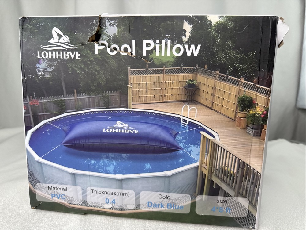 4x8’ Pool Pillow Above Ground Pools PVC Cold-Resistant Winterize Missing Rope