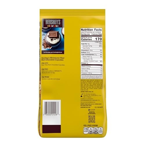 HERSHEY'S Miniatures Assorted Chocolate Candy Party Pack, 35.9 oz