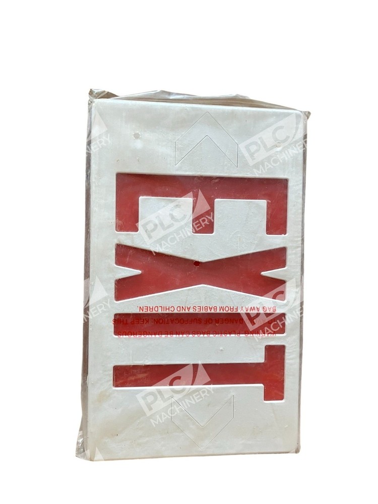 Exitronix LED Exit Sign Red Letters White Thermoplastic Energy Efficient