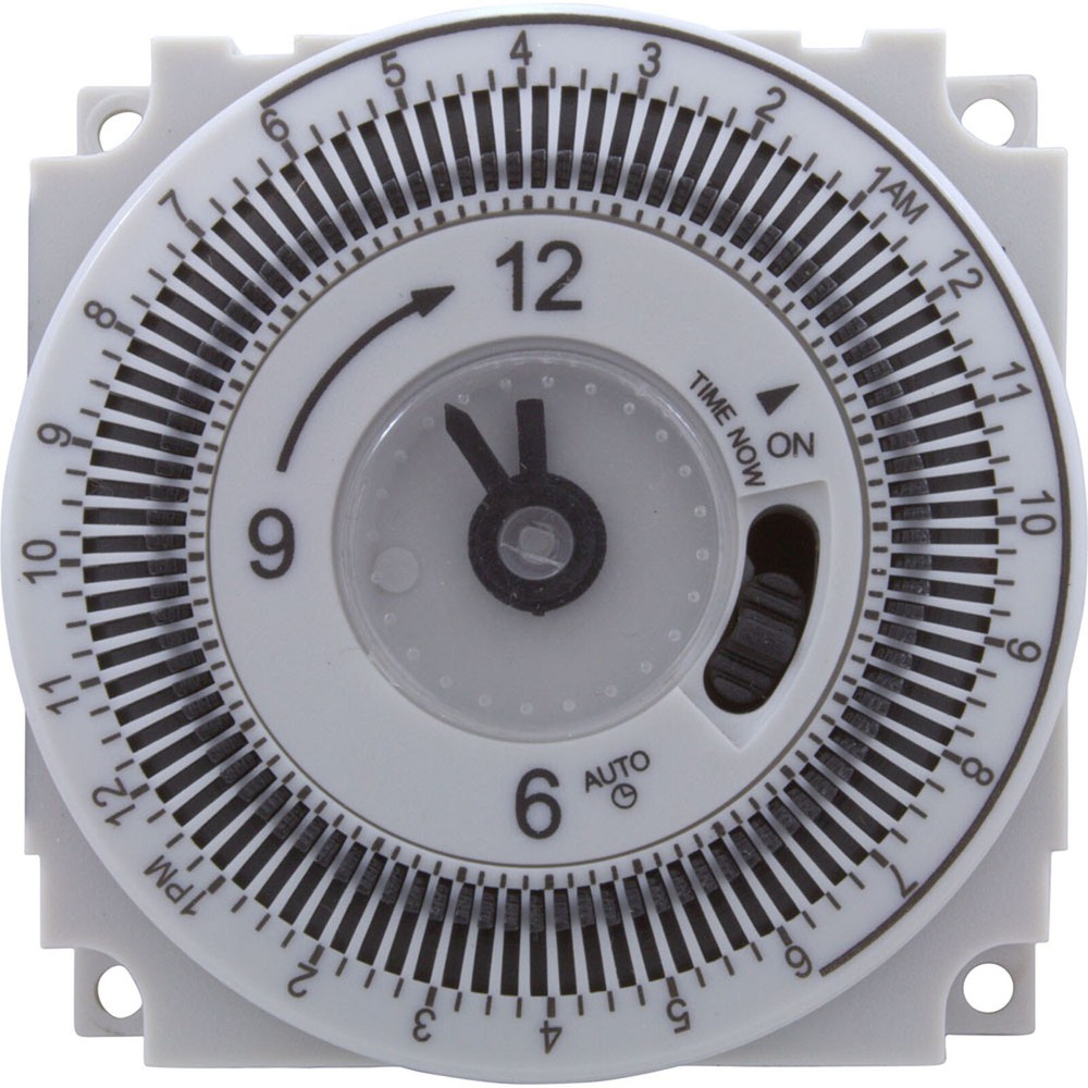 Timer, Grasslin Repl, SPDT, Panel Mount, 115v, w/override, 24hr