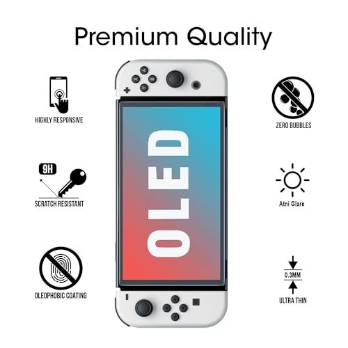Auto-Alignment OneTouch Screen Protector for Nintendo Switch OLED 7" - 2 Pack, T