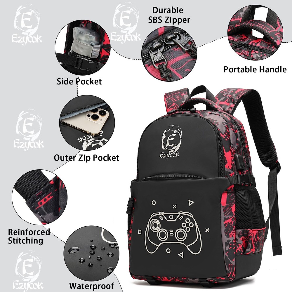 Boys Backpack, Anime Luminous Backpack Backpack Kindergarten Elementary Middl...