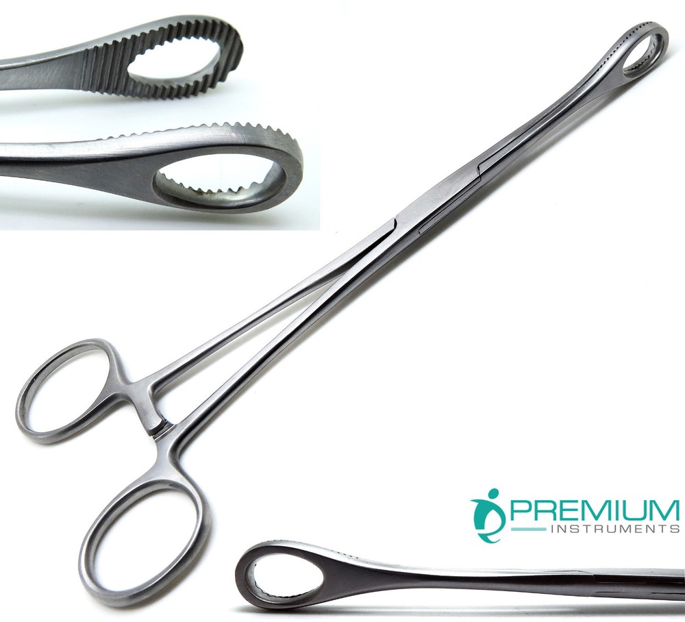 Surgical Veterinary Foerster Sponge Straight Forceps 12" Serrated Jaws Tools