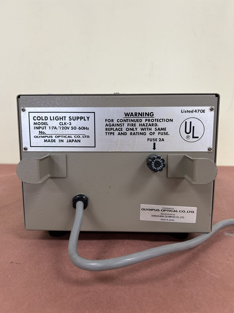 Olympus CLK-3 Cold Light Supply Source Endoscopy Equipment Endoscopes