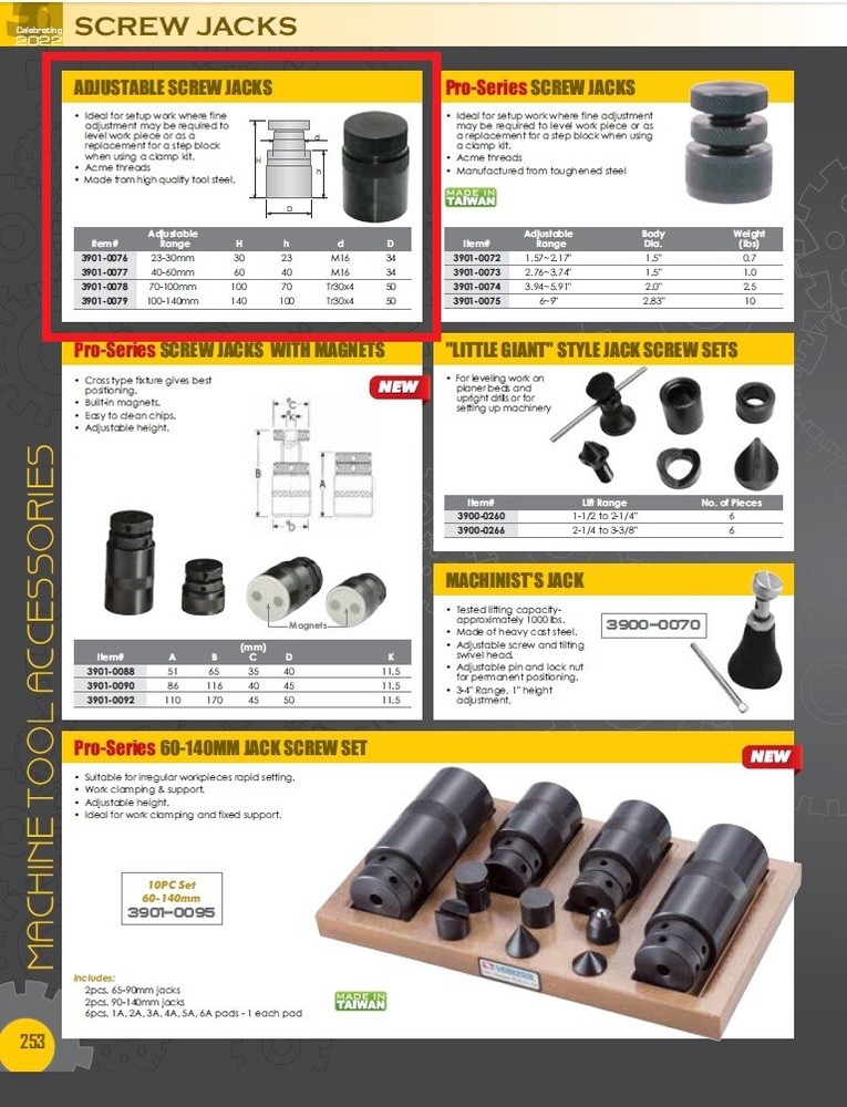 23-30MM ADJUSTABLE SCREW JACK (3901-0076)