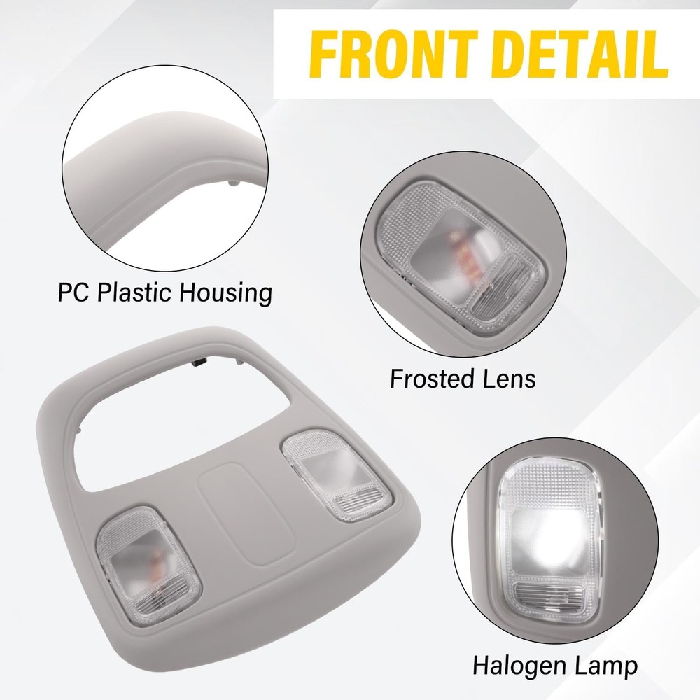 For 02-10 Dodge Ram 1500 2500 3500 Map LED Reading White Light Overhead Console
