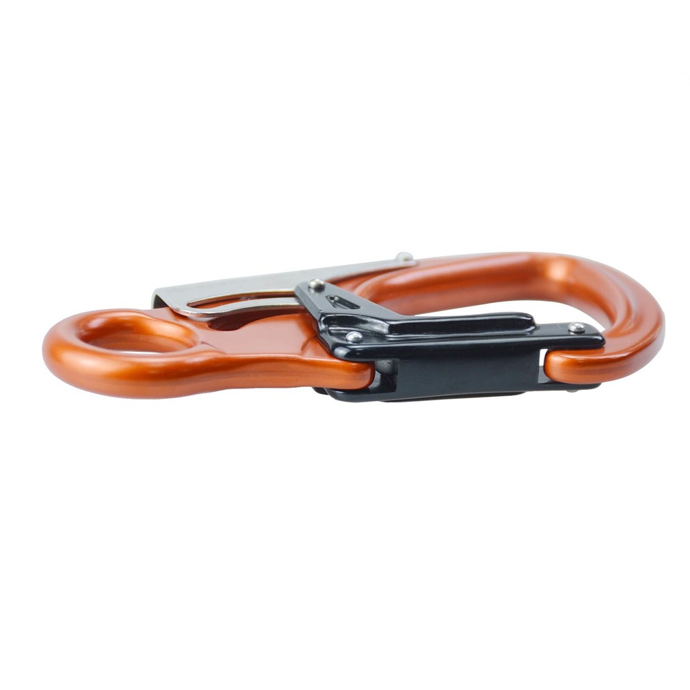 S.E.PEAK 25kN Aluminum Snap Hook, Lightweight Double Lock Captive Eye Forged ...