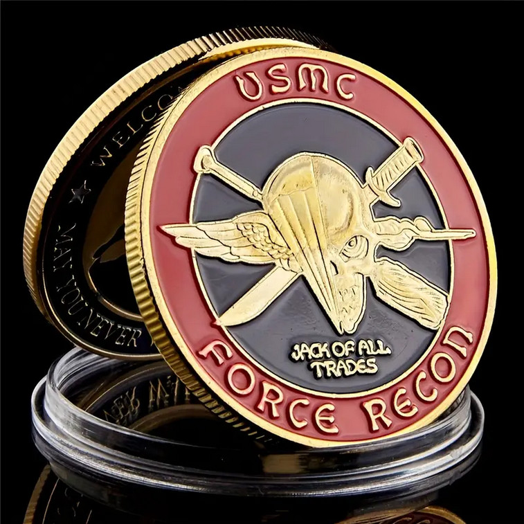 Marines Force Recon Challenge Coin Collectable Commemorative Armed Forces 1-pc