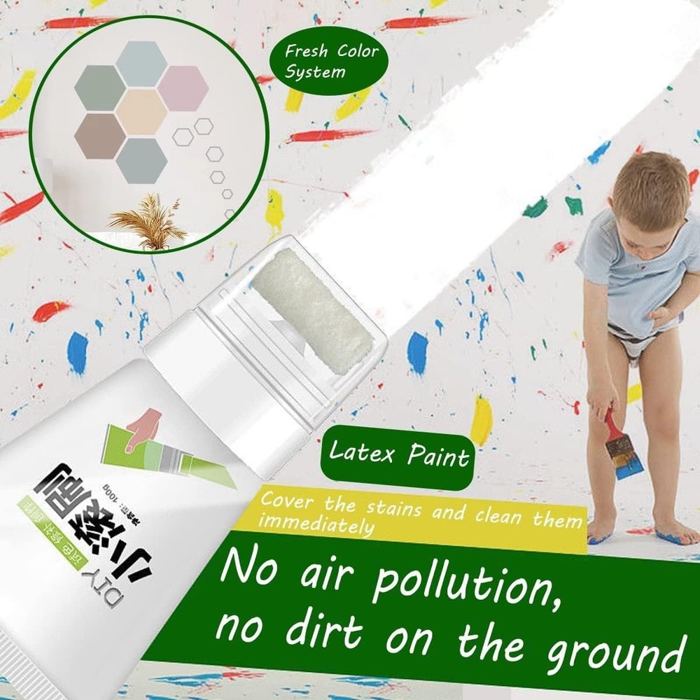 Small Roller Wall Patching Brush 3 Pack, White Repair Paste for Gaps Graffiti
