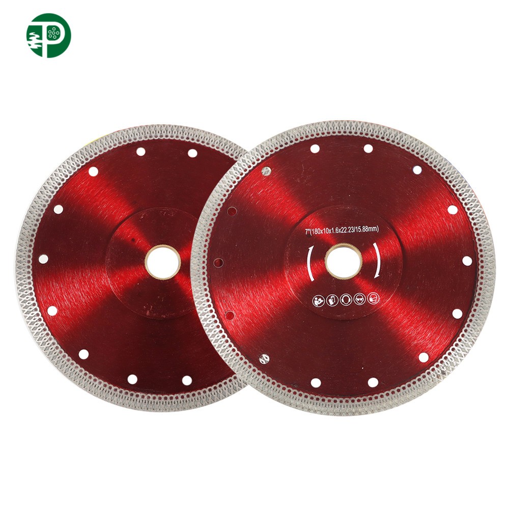 Red 7" Super Thin Diamond Porcelain Cutting Blade Tile Blade For Cutting