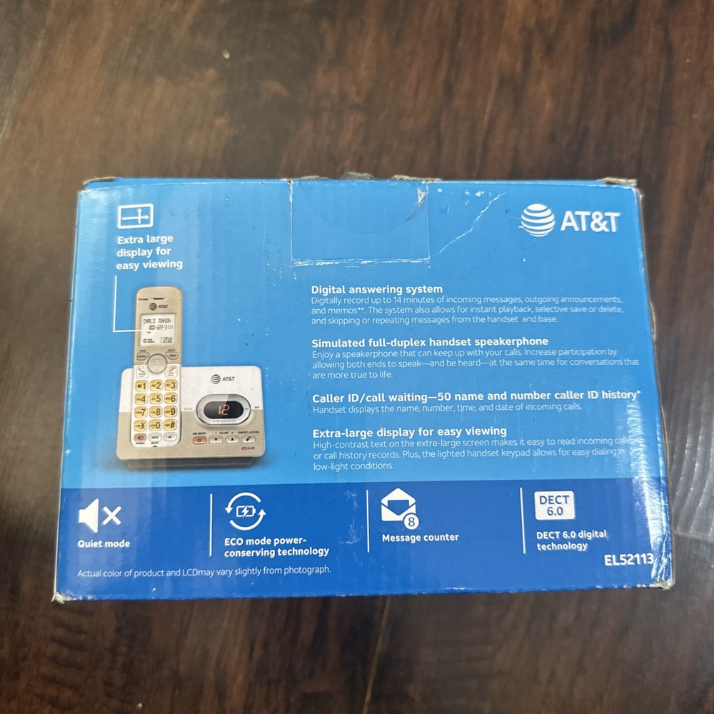 EL52113 Cordless Phone with Answering System & Backlit Keys