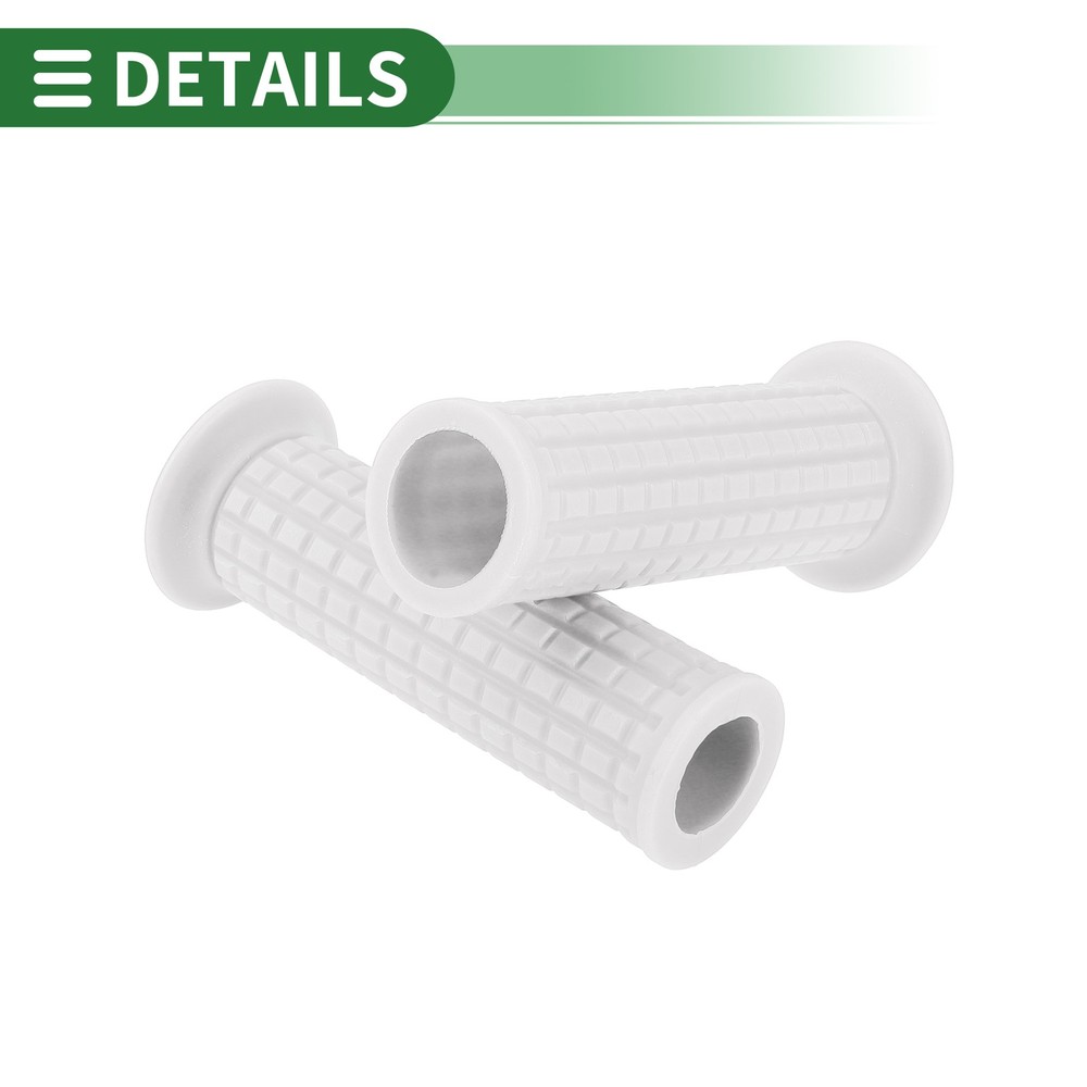 1" 25mm Motorcycle Knobs Handlebar Throttle Cover TPU White