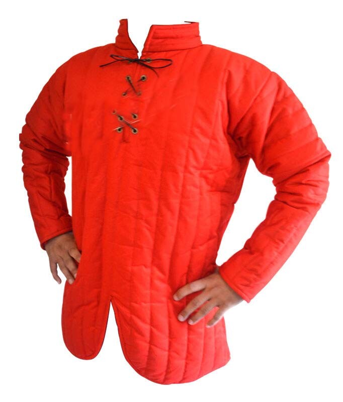 Red Gembesion Full Padded Gambeson Front Close