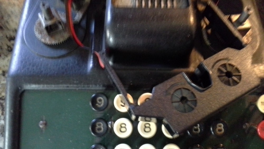 Burroughs Portable Green Top Adding Machine VINTAGE