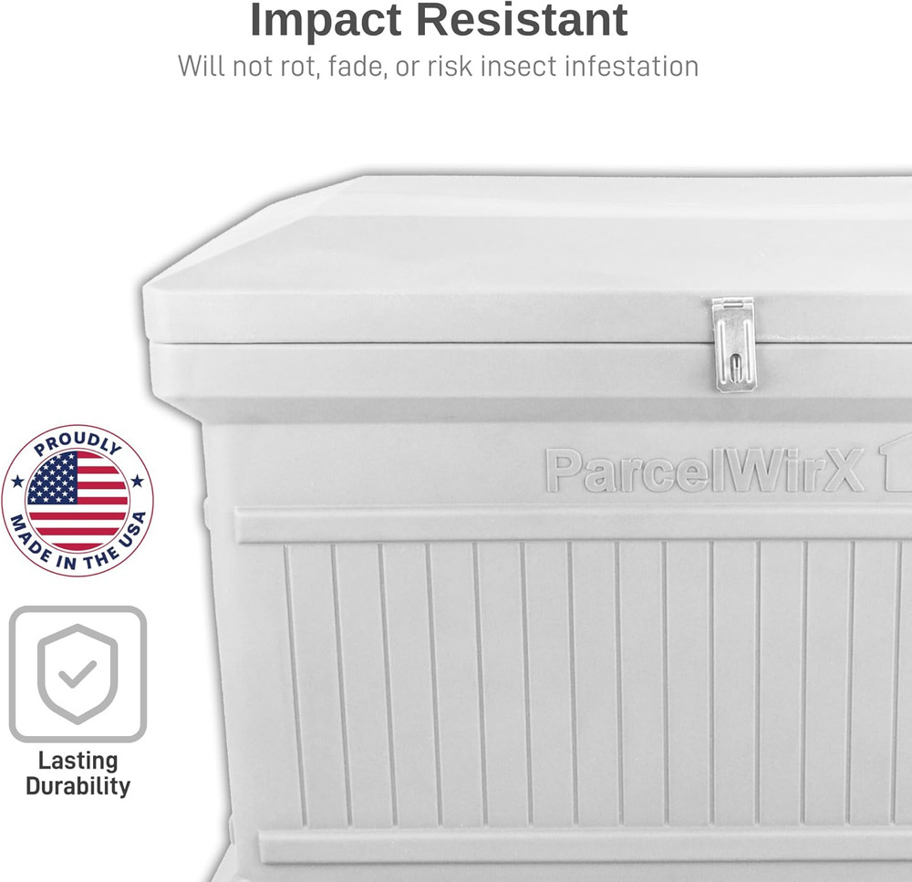 Parcelwirx Lockable Horizontal Storage Cabinet - Slate Grey Package Box