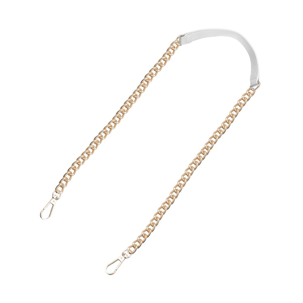 47" Iron Flat Chain Strap Purse Shoulder DIY Replacement(White Gold)