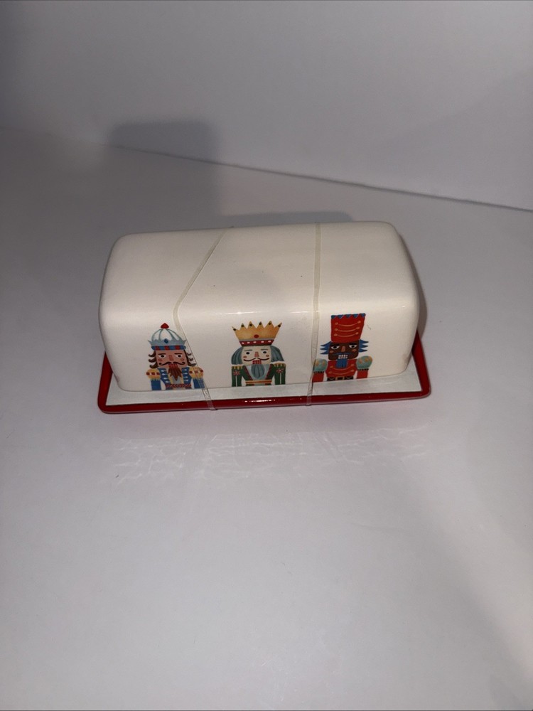 Kirkland Nutcracker butter dish 7”x3”
