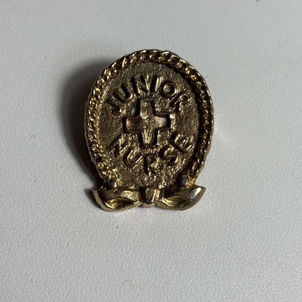 Vintage Gold Tone Junior Nurse Brooch / Pin