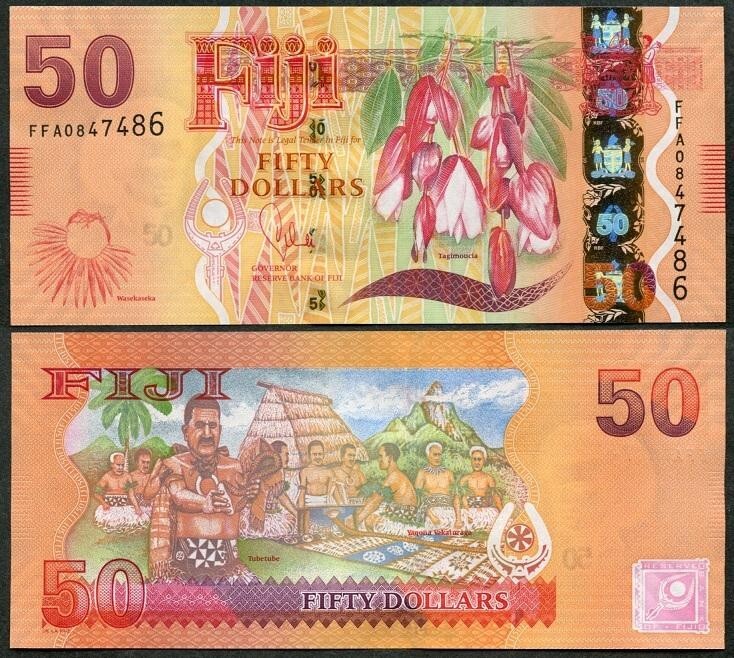 Fiji - 50 Dollars 2013 UNC Pick 118 Lemberg-Zp