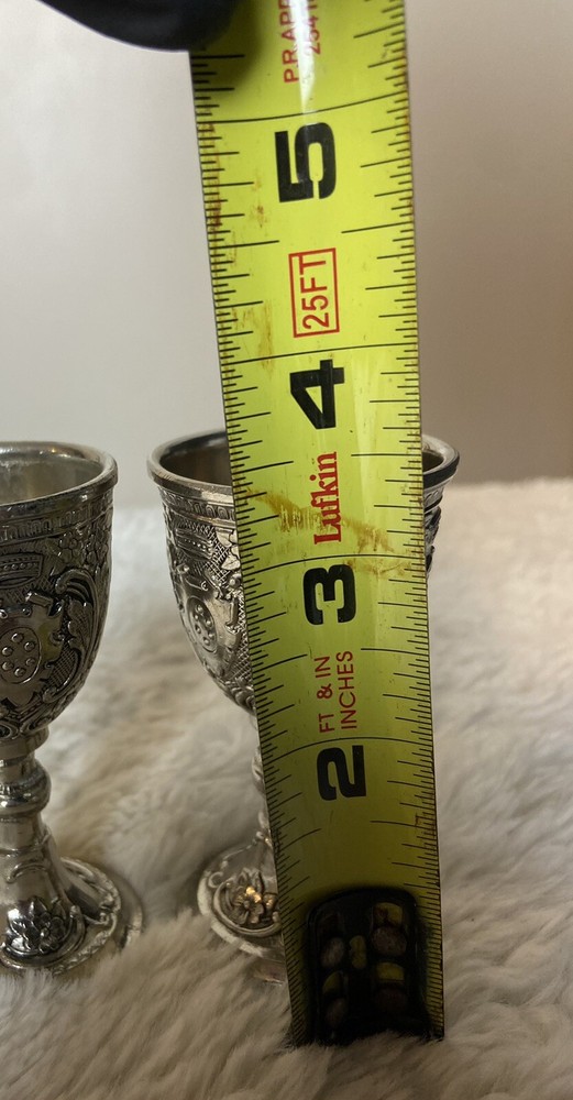 Mini Ceremonial Chalice Goblet Silver Plate 3.5”