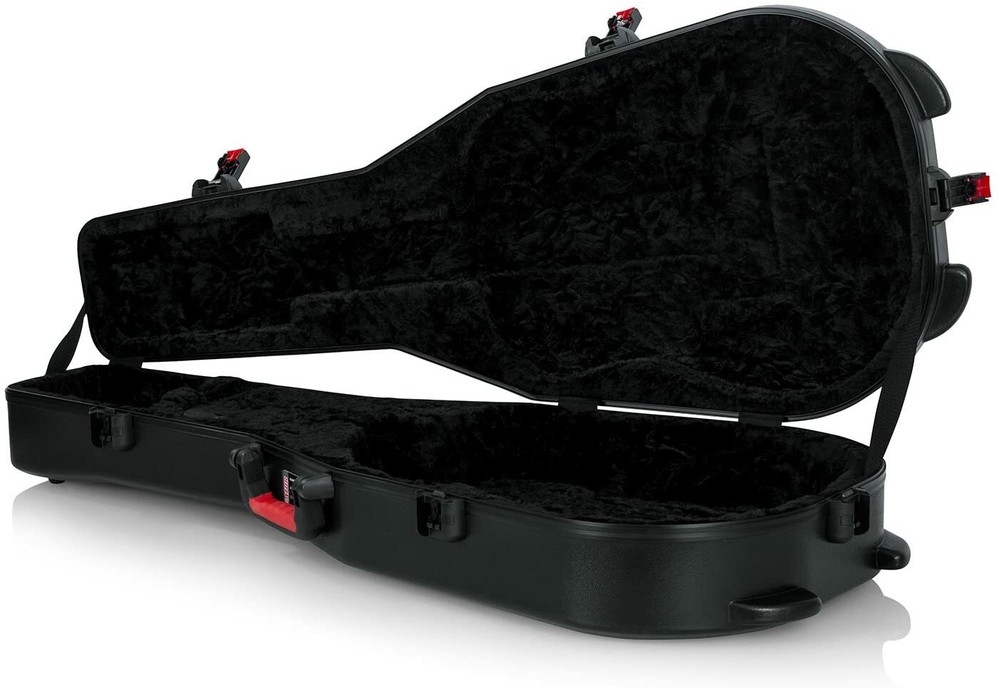 Gator Cases Molded Flight Case For Acoustic Dreadnought Guitars With TSA Locks