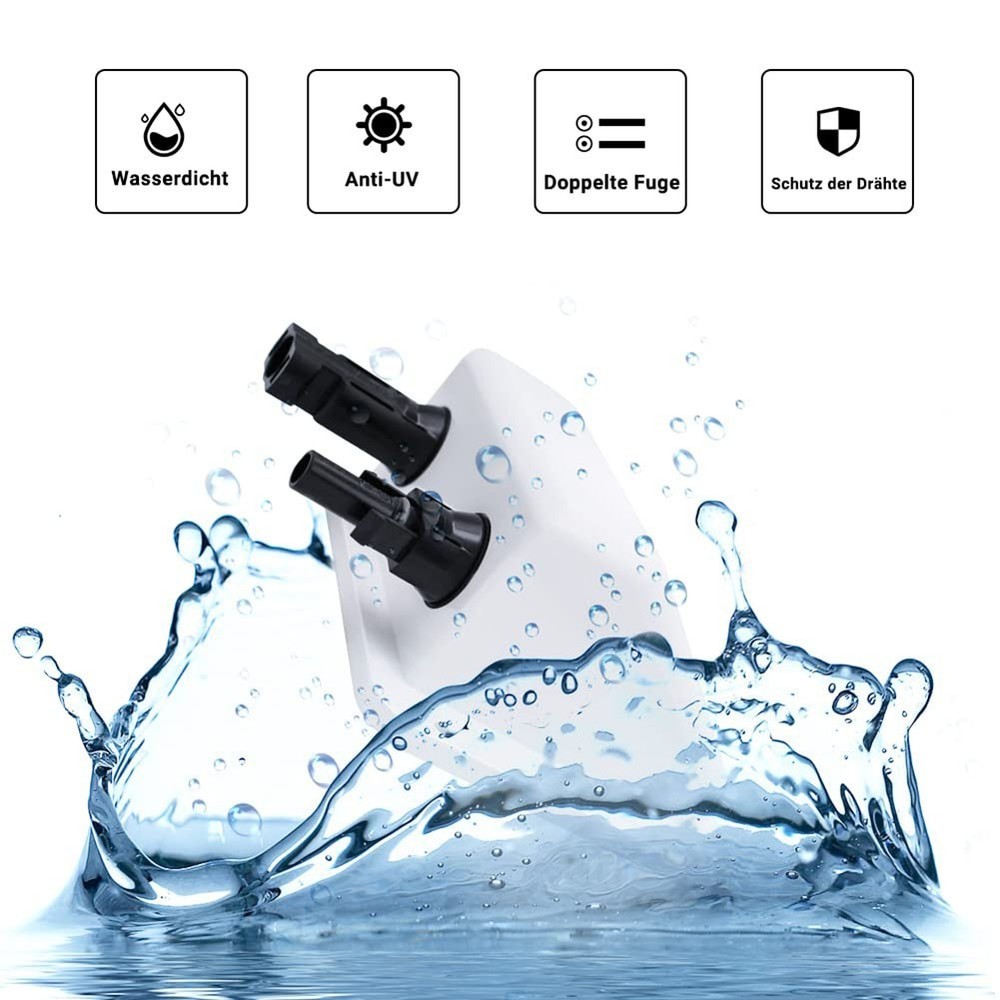 31cm Cable Extension Solar Junction Box for RVs Yachts Garden Wiring Solutions