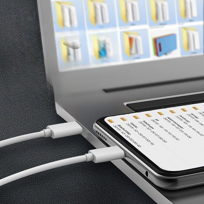 Smays Type USB C to Micro Cable Data Sync and Charging Charger White