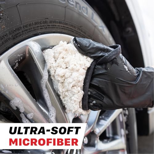 Universal-Pack Professional Microfiber Wash Mitts – Finger Wheel Mitt & 2