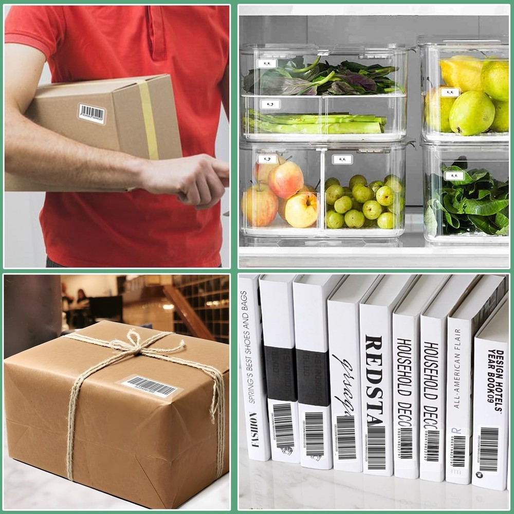 1000 Pieces Clear Labels Protector, Clear Stickers for Protecting Barcodes, N...