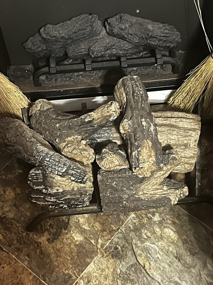 ceramic log gas fireplace insert